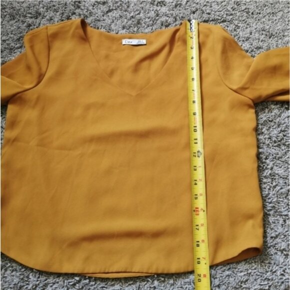 DEX CROP Top Mustard Top Shirt Small - Picture 8 of 8